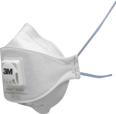 3M Aura Particulate Respirator, FFP2, Valved, Bulk, 9322+